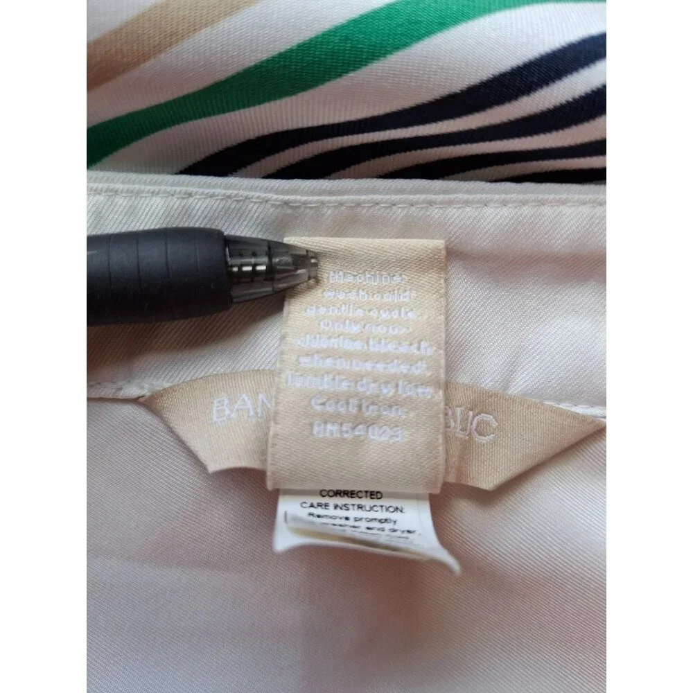 Banana Republic Striped Sleeveless Round Neck Top Womens XS Multicolor_4